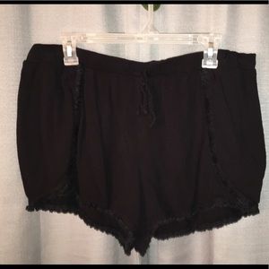 Black Flowy Shorts